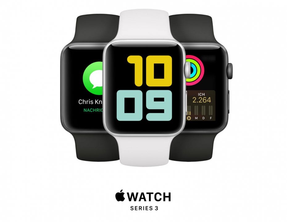 Apple Watch Vergleich: Series 3 mit kleinem Bildschirm