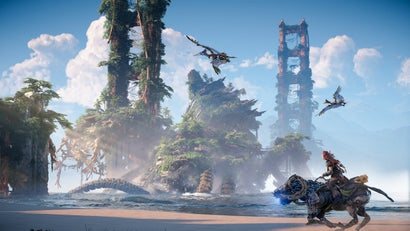 Ein Screenshot aus dem PS5-Spiel Horizon Forbiden Forrest