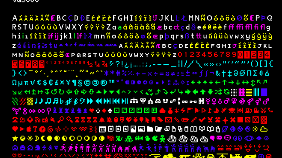 VG5000: Dieser Font ist von einem Phillips Computer aus dem Jahr 1984 inspiriert