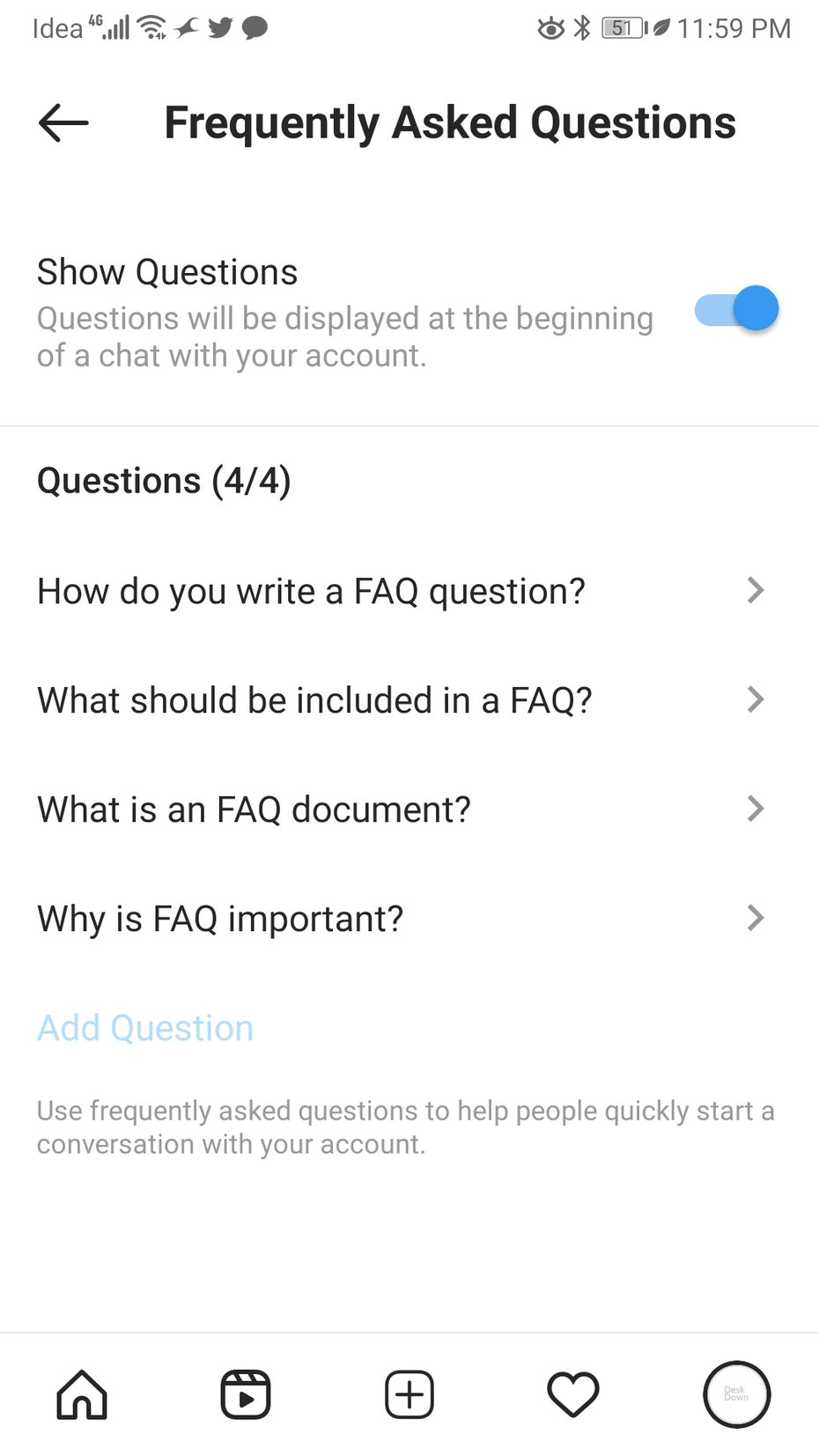 Instagram FAQ Auto-Answer