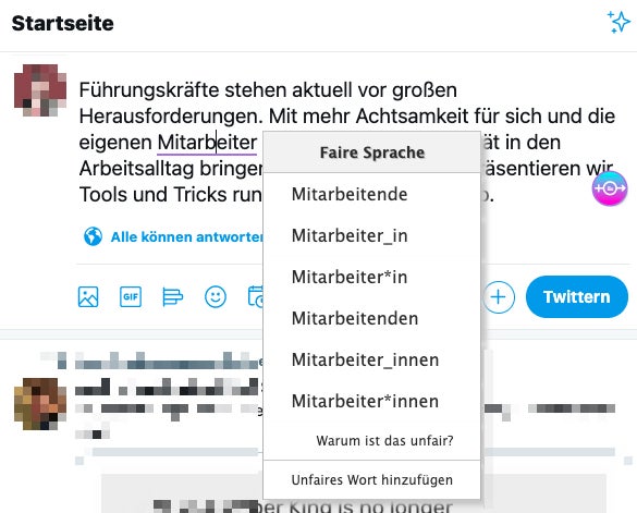 Fairlanguage Browser-Erweiterung