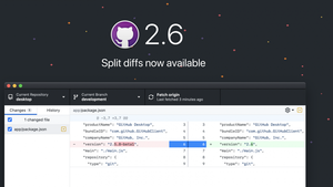 GitHub Desktop führt Split Diffs ein