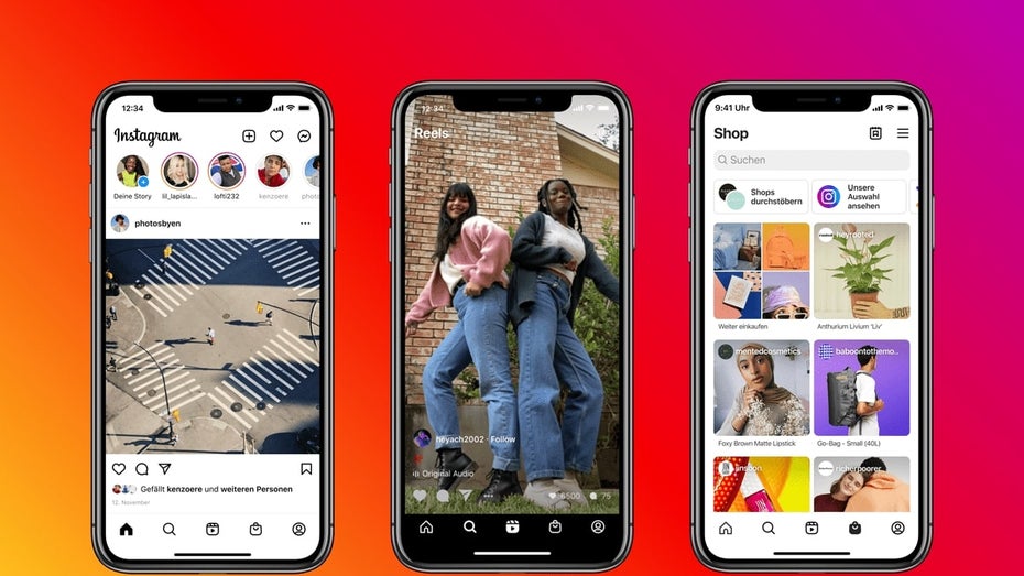 Reels und Shop: Instagram bekommt neue Tabs