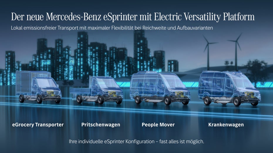 Neue E-Sprinter auf EVP-Plattform. (Bild: Mercedes-Benz)