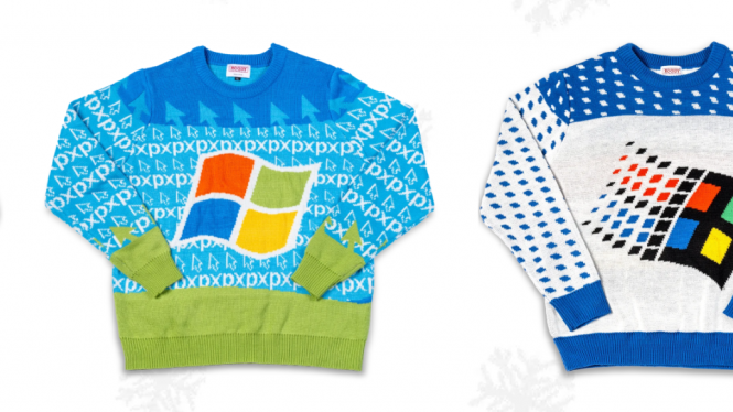 Microsoft macht Mode: Ugly-Christmas-Sweater im Paint-Style