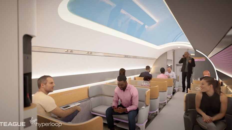 Virgin Hyperloop: So soll die Reise in dem futuristischen Röhrengefährt eines Tages aussehen Virgin Hyperloop: So soll die Reise in dem futuristischen Röhrengefährt eines Tages aussehen