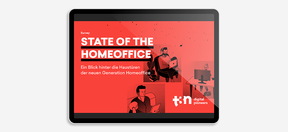 Das Cover der t3n Survey „State of the HO“, dargestellt im seitlichen iPad