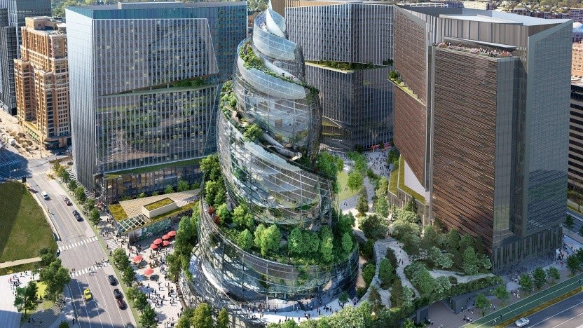 Amazons HQ2 in Arlington wird eine riesige Glasspirale – so soll das Gebäude aussehen