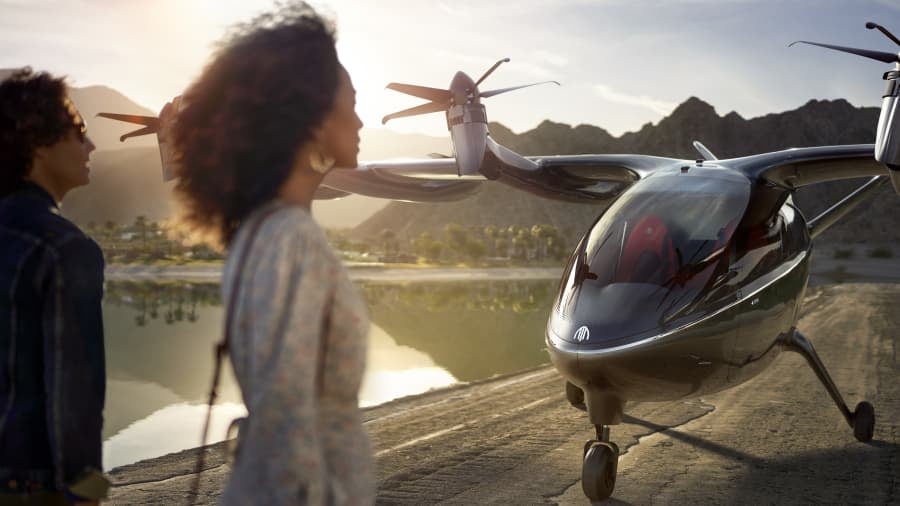 Der „Archer Air“ soll ab 2024 fliegen – sofern eine Zulassung bis dahin vorliegt. (Foto: Archer) United Airlines bestellt 200 Flugtaxis von Archer