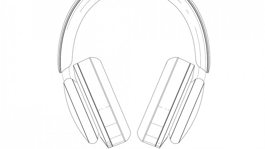 Patenskizze zeigt das Design der unangekündigten Sonos-Kopfhörer. (Bild:  Deutsche Patent- und Markenamt)