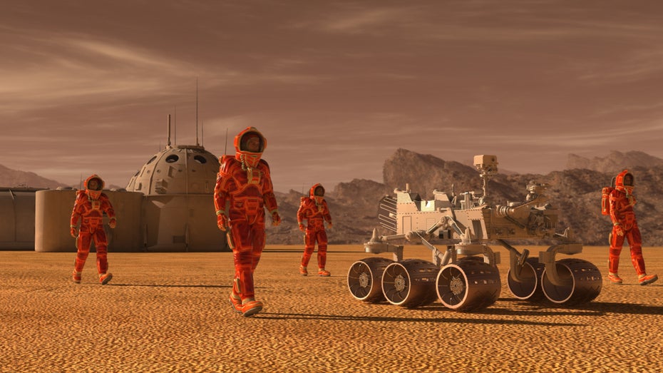 So könnte eine Marskolonie eines Tages aussehen. (Foto: Shutterstock.com) 5 Dinge, die du diese Woche wissen musst: Faszination Mars