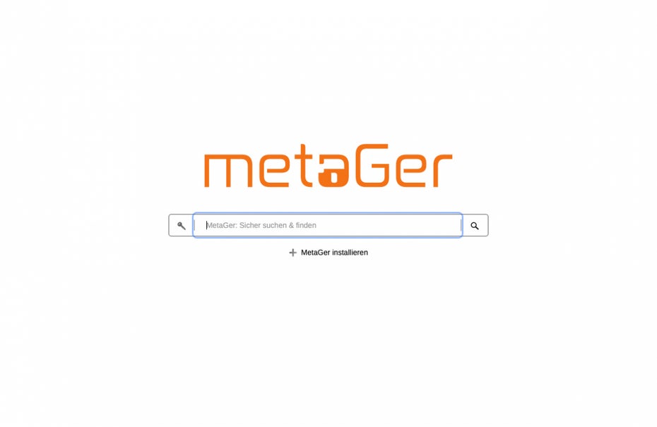 Interessante Alternative zu Google: Metager ist eine Meta-Suchmaschine aus Deutschland. (Screenshot: Metager / t3n)