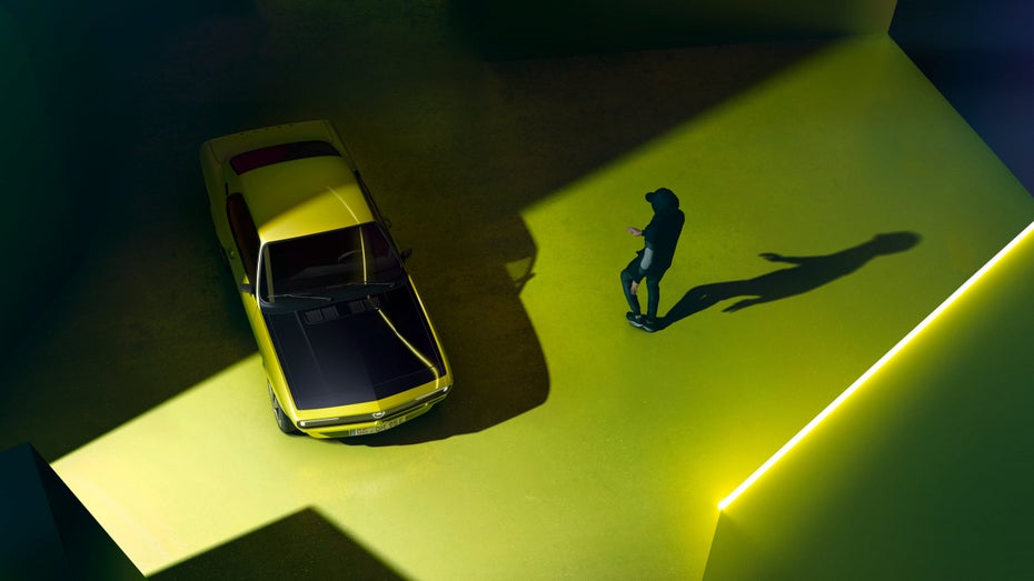 Ohne Vokuhila und Fuchsschwanz: Opel elektrifiziert Kultmodell Manta Ohne Vokuhila und Fuchsschwanz: Opel elektrifiziert Kultmodell Manta
