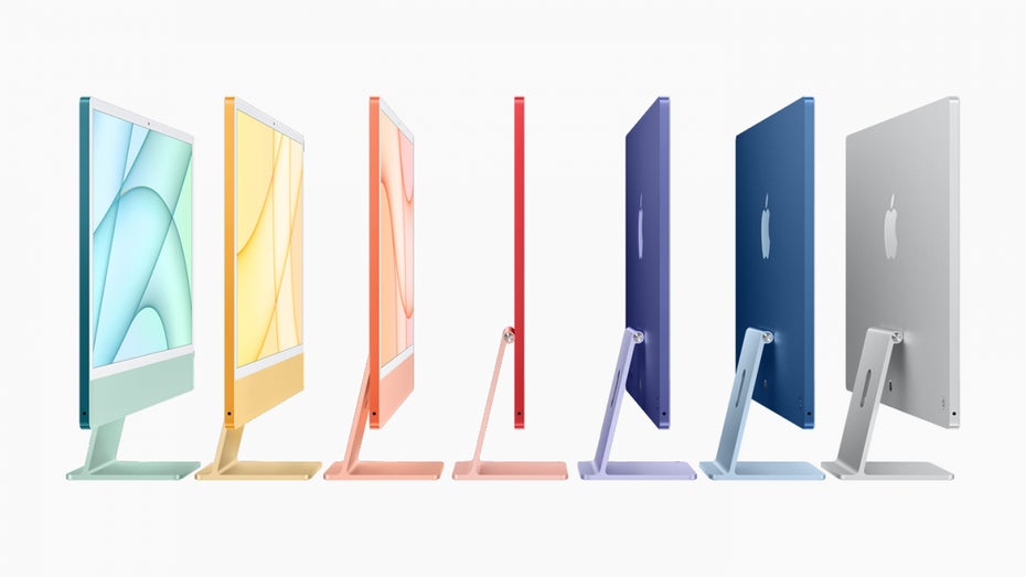 Der neue iMac 24 kommt in vielen bunten Farben. (Bild: Apple)