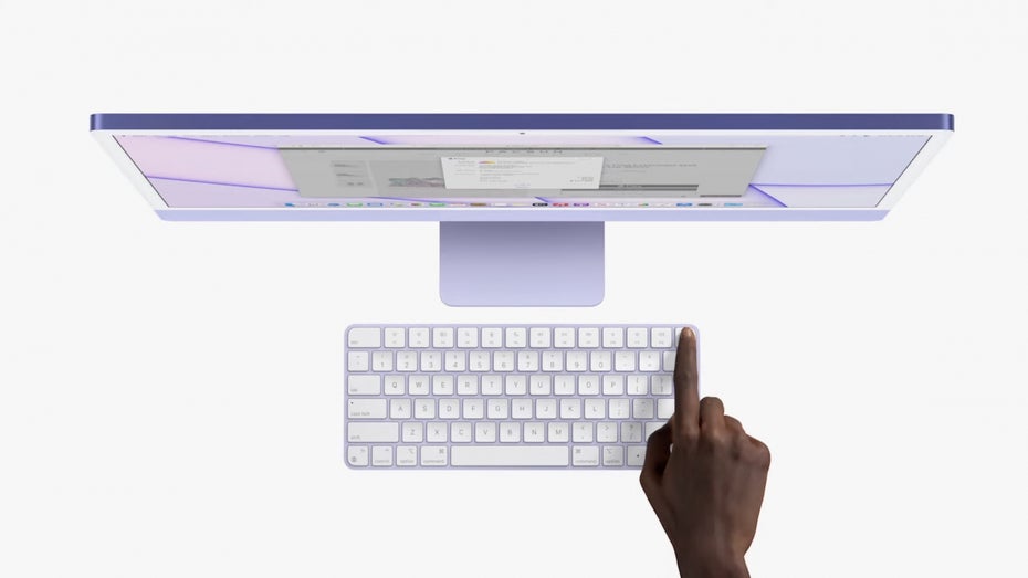 iMac 24 mit Keyboard. (Screenshot: Apple/t3n)