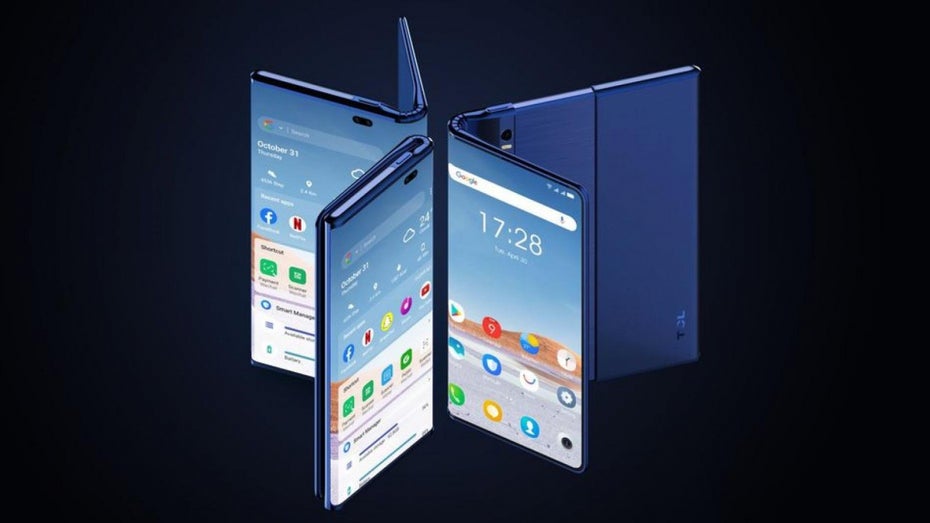 Fold ’n’ Roll – So stellt sich TCL das falt- und rollbare Smartphone der Zukunft vor Fold ’n’ Roll – So stellt sich TCL das falt- und rollbare Smartphone der Zukunft vor