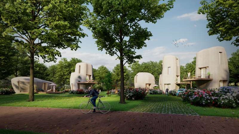 Häuser aus dem 3D-Drucker. (Foto: Houben/Van Mierlo architecten/Weber Benelux)