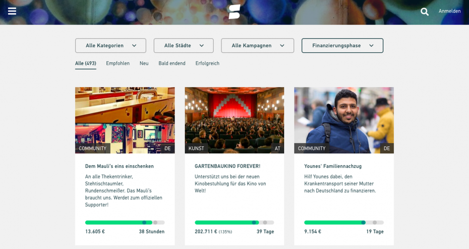 Mit Startnext finden Crowdfunding-Fans die größte Plattform aus Deutschland vor. (Screenshot: t3n)
