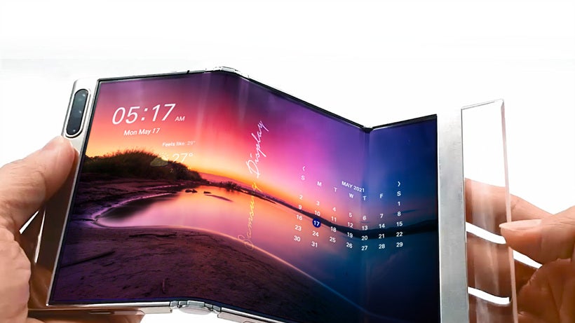 Doppelt faltbar, rollbar oder mit versteckter Kamera: Samsung zeigt neue Display-Technik