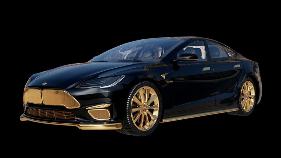 Vergoldetes Model S Plaid Plus: Gold-Tesla kostet 300.000 Dollar