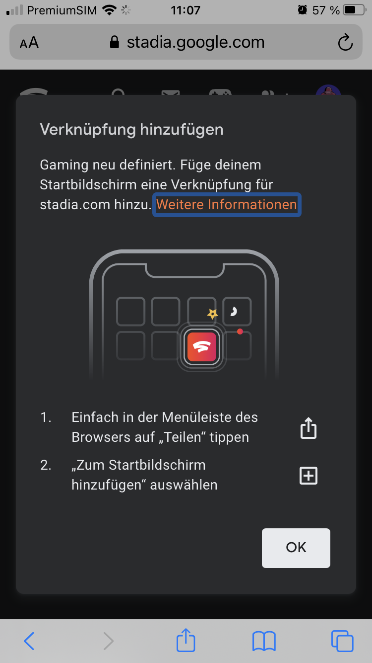 Google Stadia iOS