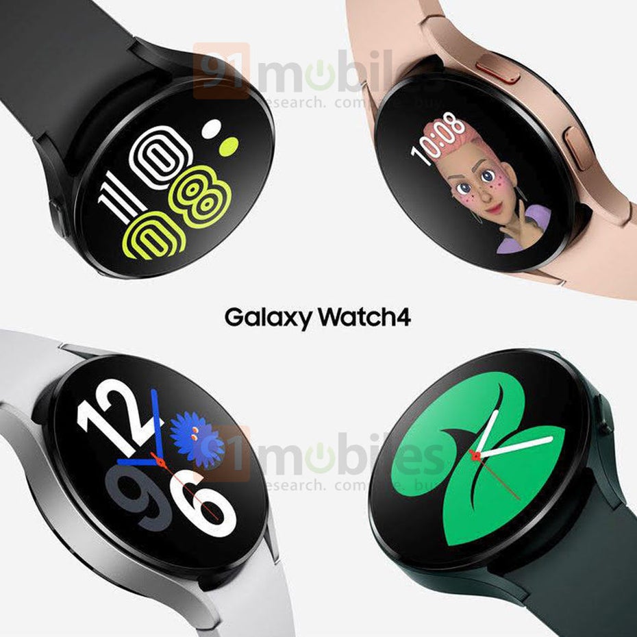 So soll die Samsung Galaxy Watch 4 aussehen. (Bild: 91 Mobiles)