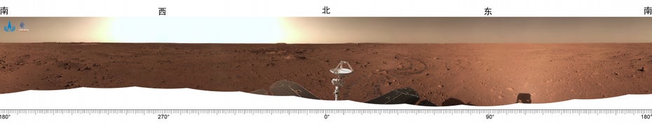 Zhurong Mars-Rover Mars Panorama