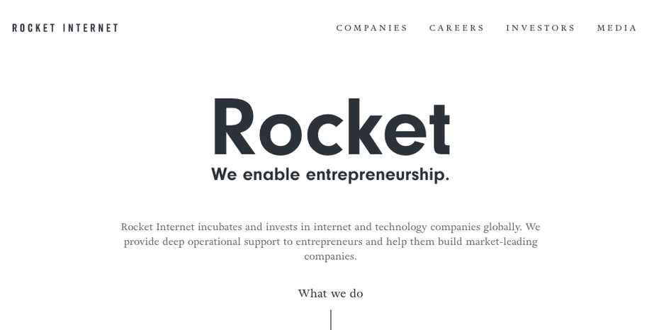 Rocket Internet ist der wohl bekannteste Company-Builder aus Deutschland (Screenshot: t3n).