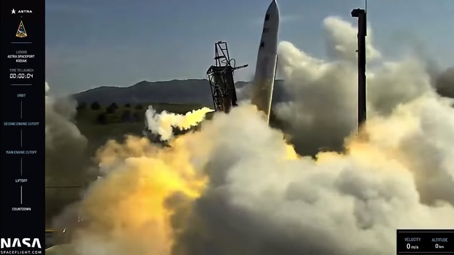 Triebwerk fällt aus: Astra-Rakete kippt beim Start plötzlich zur Seite Triebwerk fällt aus: Astra-Rakete kippt beim Start plötzlich zur Seite