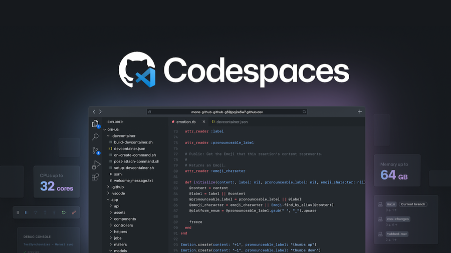 GitHub-Codespaces: 1-Klick-Funktionalität wird schneller