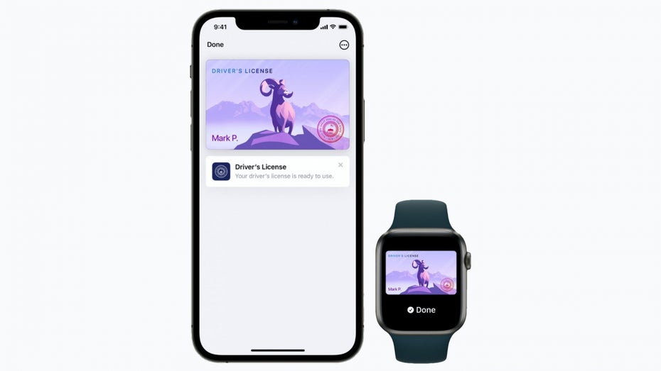 US-Führerscheine aus zwei US-Staaten kann man bereits in der Wallet ablegen. Weitere sind angekündigt. (Bild: Apple) Erste US-Bundesstaaten akzeptieren Ausweise und Führerscheine in Apple-Wallet