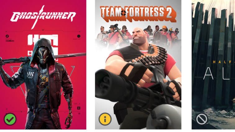 Deutliche Icons zeigen die Kompatibilität zum Steam Deck. (Bild: Valve) Steam Deck: So erfährst du, welche Games wie gut laufen