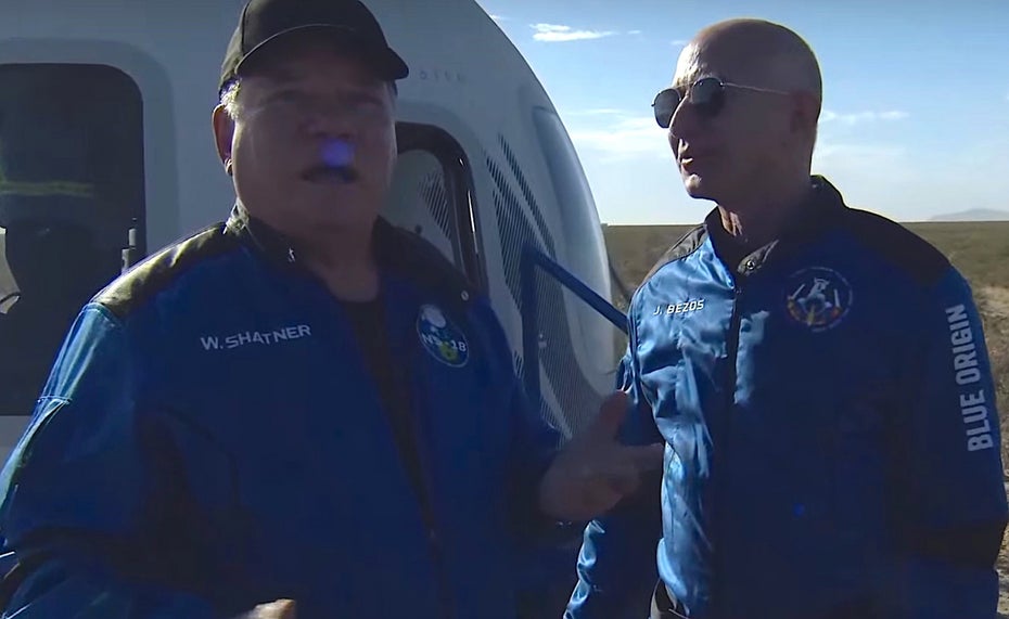 William Shatner Jeff Bezos Blue Origin