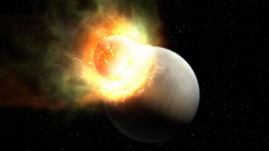Exoplaneten-Kollision mit 36.000 Kilometern pro Stunde: Überreste liefern neue Einblicke Exoplaneten-Kollision mit 36.000 Kilometern pro Stunde: Überreste liefern neue Einblicke