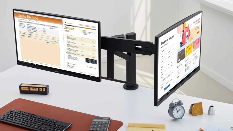 LG stellt Büromonitor vor, der 2 Displays parallel verwendet