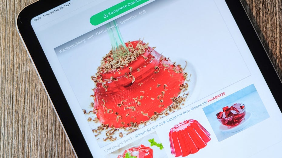 Wackelpudding auf dem iPad Mini. (Bild: Tobias Költzsch/Golem.de) iPad Mini: Das Problem beim Scrolling ist nichts Neues
