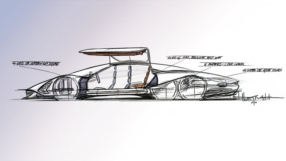 Futuristisches E-Hypercar von Hennessey. (Bild: Hennessey/Twitter) Dieses luxuriöse E-Hypercar mit 2.400 PS und Privatjet-Interieur soll 3 Millionen kosten