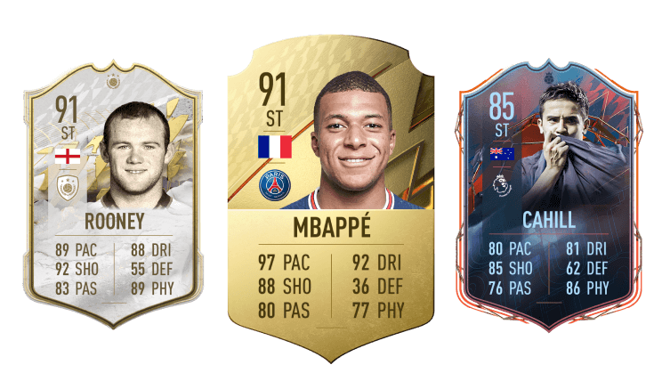 Fifa-Items wie diese Spielerkarten könnte EA in Zukunft per eigener Kryptowährung verkaufen. (Grafik: EA) EA-Chef: Zukunft des Gaming liegt in NFT, Blockchain und Play-to-Earn