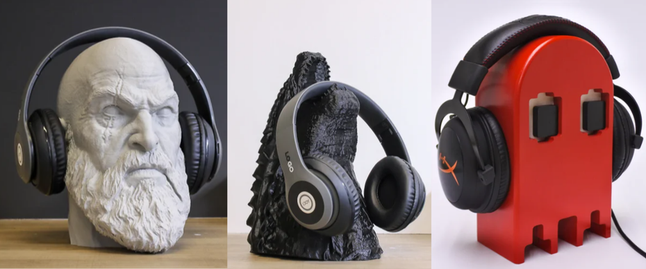 Drei verschiedene Kopfhörerablagen, die sich gut als Geschenk für Gamer eignen