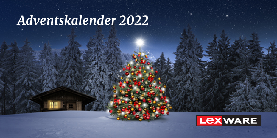 Weihnachtsbaum und Lexware-Logo