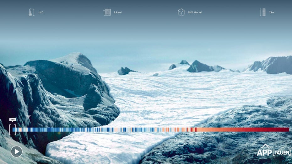 „Apptauen“: Web-Anwendung zeigt Gletscherschmelze in Österreich