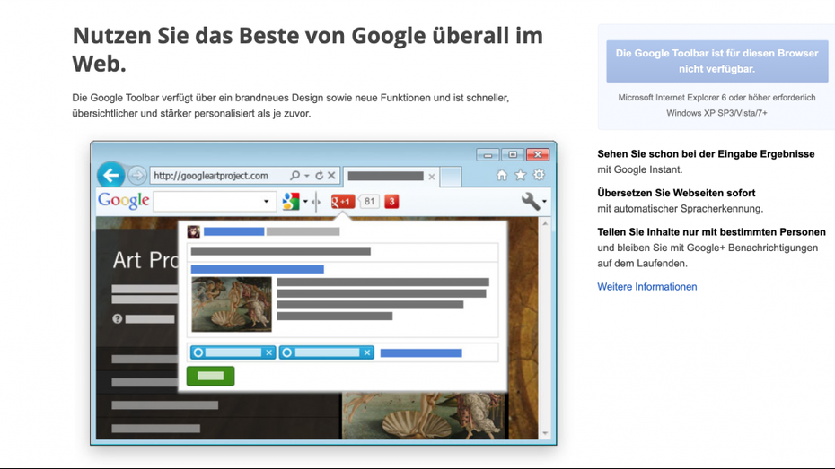 Google schließt ein Kapitel der Webgeschichte und stellt seine Internet-Toolbar ein