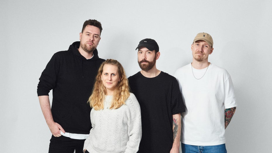 Jens Taubert, Luisa Kiefer, Michael Peukert und Johannes Ehrenwerth von Agentur Boomer. (Foto: Felix Salazar/Agentur Boomer) „Boomer Papers“: Agentur Boomer erklärt die Internet Culture