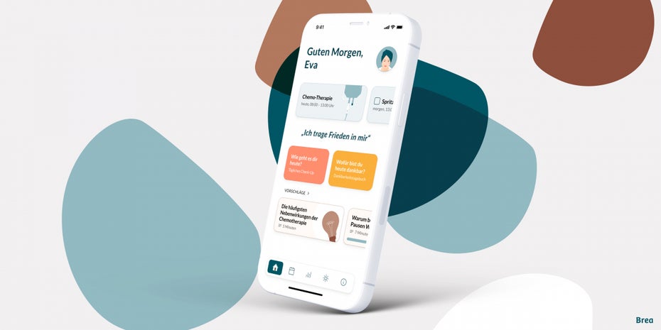 Mock-up der Brea-App. Der Launch ist aktuell für Oktober 2022 geplant. (Bild: Brea Health)