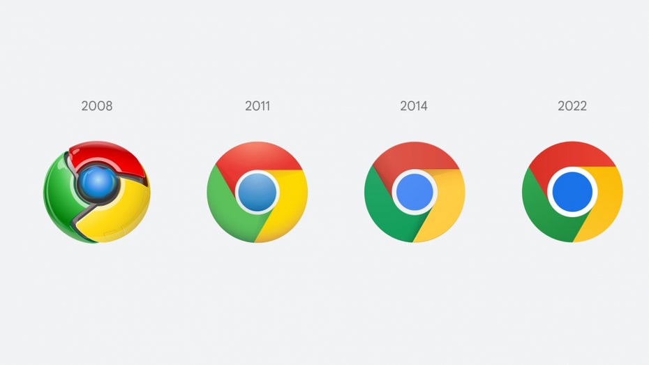 Flacher und kräftiger: Google verändert das Chrome-Logo zum ersten Mal in 8 Jahren Flacher und kräftiger: Google verändert das Chrome-Logo zum ersten Mal in 8 Jahren