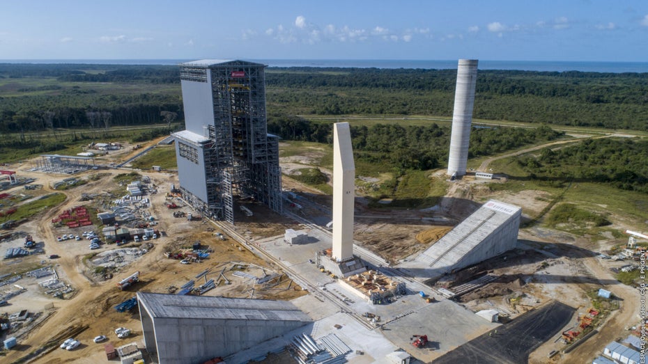 Die eigens gebaute Startrampe der Ariane 6 – sie soll Ausfälle der russischen Weltraumbehörde kompensieren. (Foto: Esa) Ukraine-Krieg: Esa stellt Zusammenarbeit mit Russland auf den Prüfstand