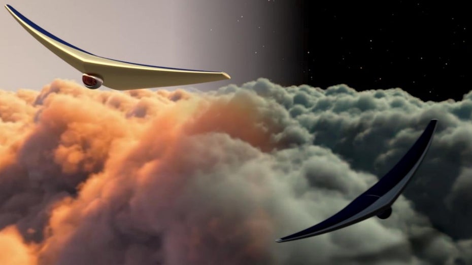 Breeze: Drohnen für die Venus-Erkundung. (Bild: Nasa) Mit diesen aufblasbaren Vogel-Drohnen will die Nasa die Venus erforschen