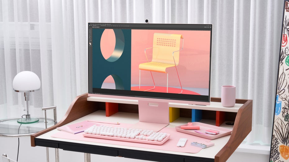 Samsung M8: Smart Monitor mit iMac-Anleihen und magnetischer Webcam Samsung M8: Smart Monitor mit iMac-Anleihen und magnetischer Webcam