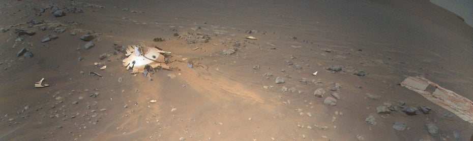 Panorama Absturstelle Perseverance Mars