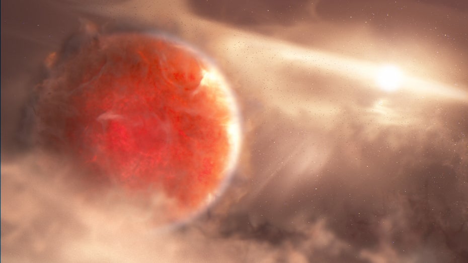 Hubble-Entdeckung AB Aur b. (Bild: Nasa, Esa, Joseph Olmsted/STScI) Hubble entdeckt Riesenplaneten – der noch ein Baby ist